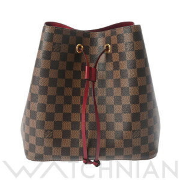 Louis Vuitton Damier NeoNoe Brown Cherry Berry Canvas Shoulder Bag - Picture 1 of 9